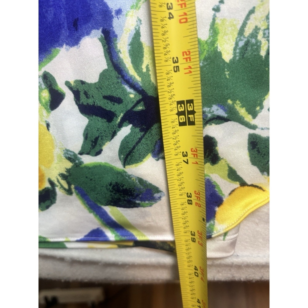 Lauren Ralph Lauren Dress Size 10 Sleeveless Side Ruching Floral Faux Wrap NWT - Picture 7 of 13